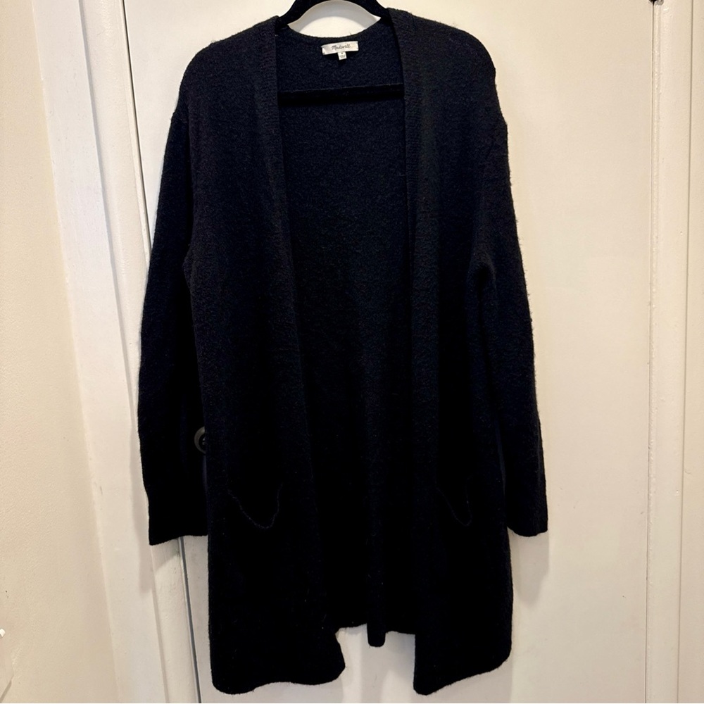 Madewell Women's Black Open-Front Cardigan